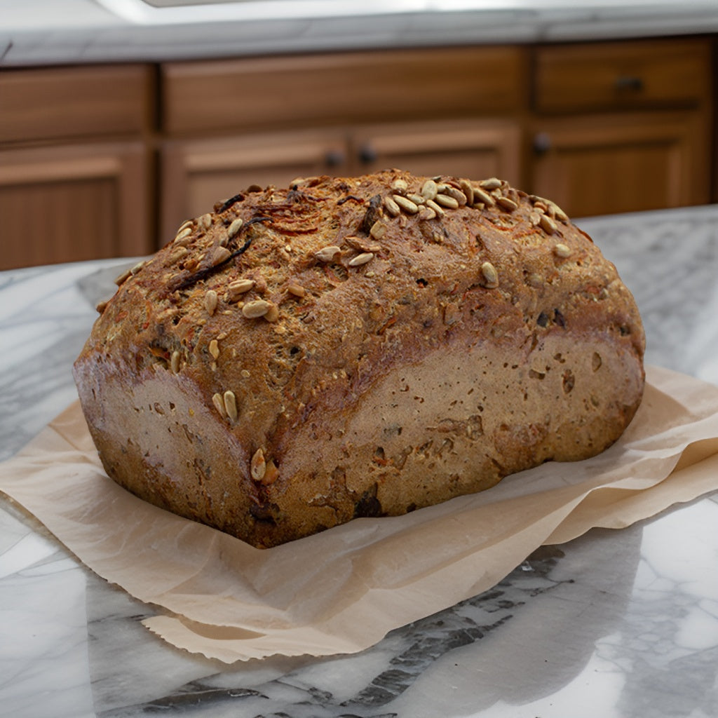 HILDE - Der saftige Karottenliebhaber - glutenfreies BIO-Mehrkornbrot mit frischer Karotte - Vorgebacken